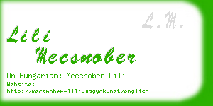 lili mecsnober business card